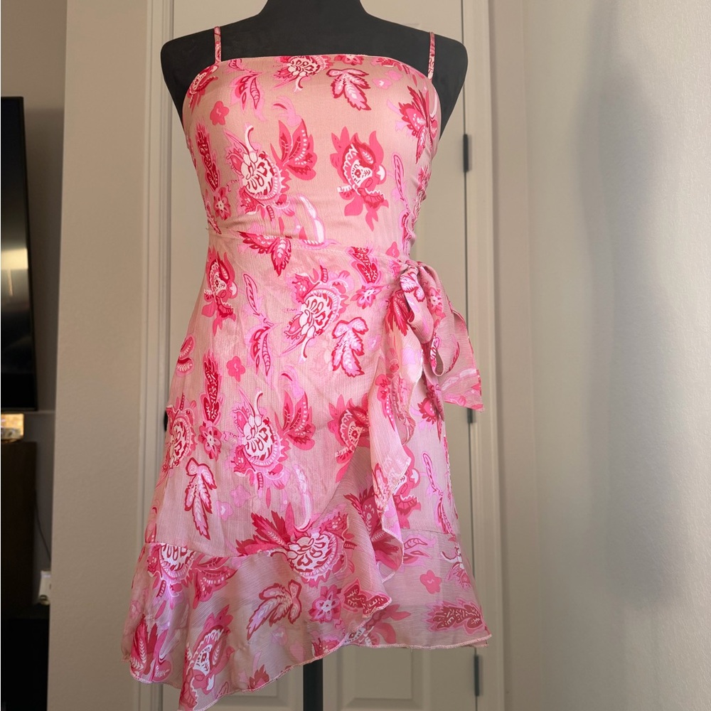 White Fox Boutique Floral Pink Dress